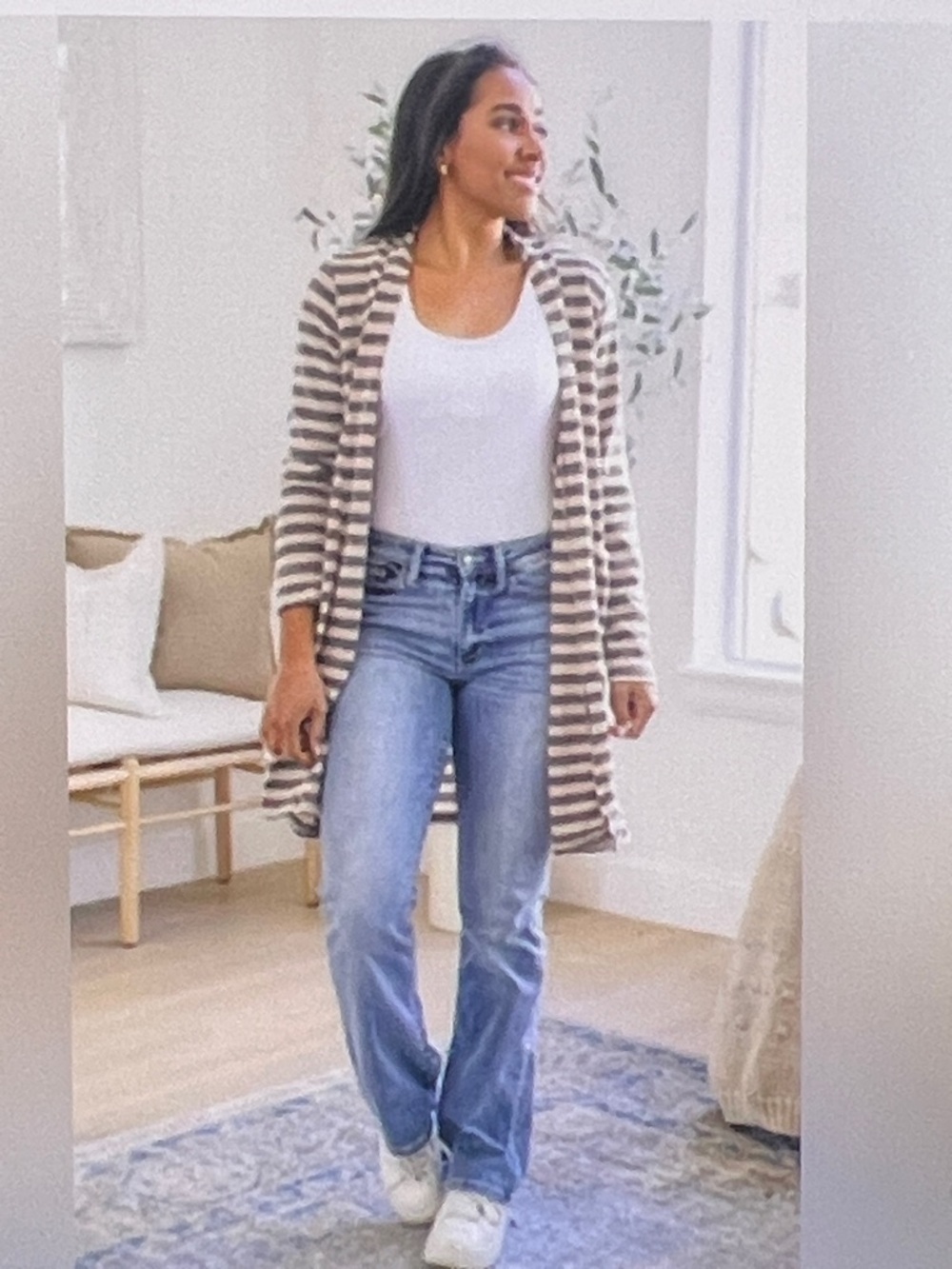 Soft Surroundings Open Knit Neutral Cardigan